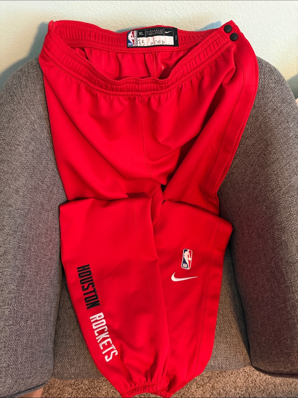 Player issued “Christian Wood”  Houston Rockets Break Away Pants